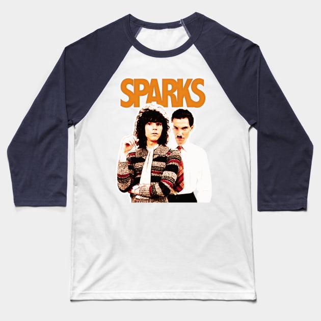 Sparks - Vintage Style Retro Aesthetic Design Baseball T-Shirt by DankFutura